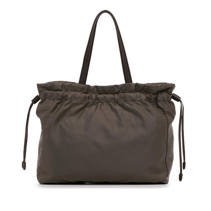Prada Logo Tessuto Drawstring Tote Bag (SHG-iYPFwY)