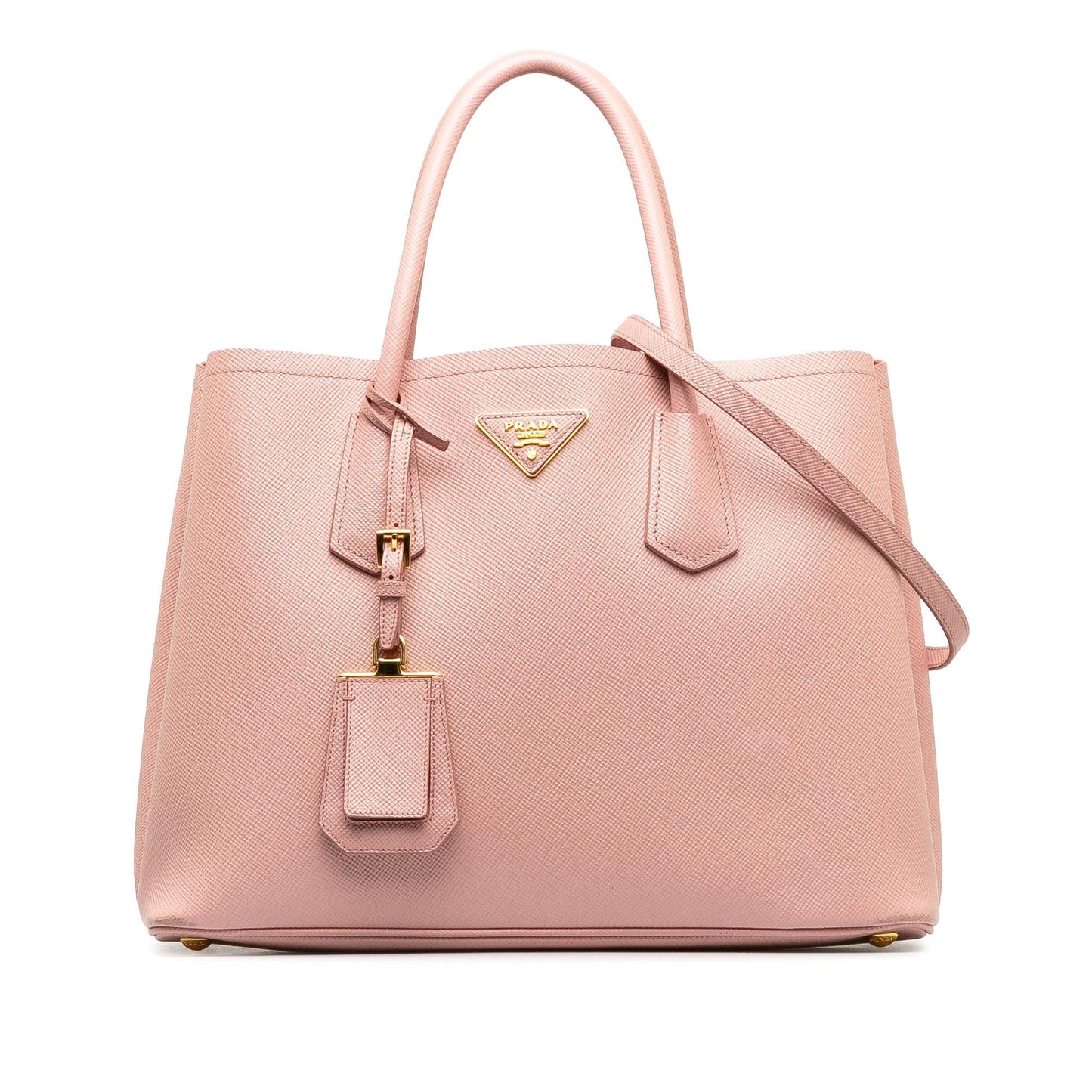 Prada Medium Saffiano Cuir Double Satchel (SHG-QWbfPz)