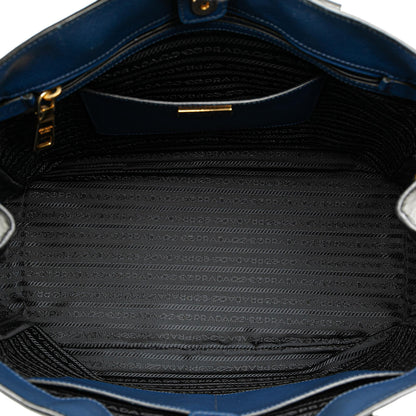Prada Medium Saffiano Lux Bicolor Galleria Satchel (SHG-iOdySW)