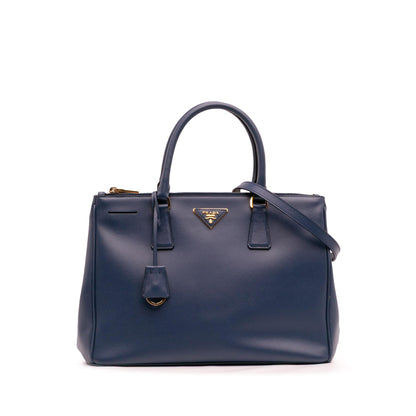 Prada Medium Saffiano Lux Galleria Double Zip Satchel