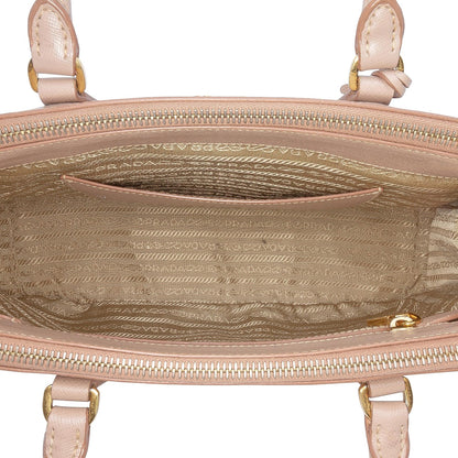 Prada Medium Saffiano Lux Galleria Double Zip Satchel