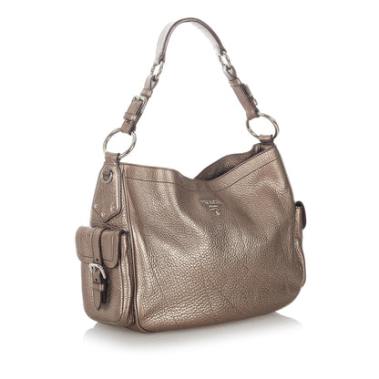 Prada Metallic Leather Shoulder Bag (SHG-27094)