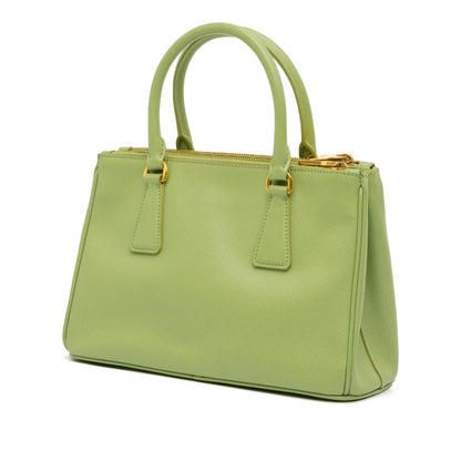Prada Mini Saffiano Lux Galleria Double Zip Satchel