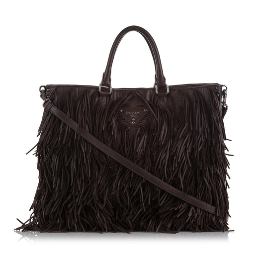 Prada Nappa Fringe Satchel (SHG-cqu8wr)