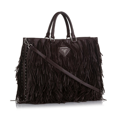 Prada Nappa Fringe Satchel (SHG-cqu8wr)