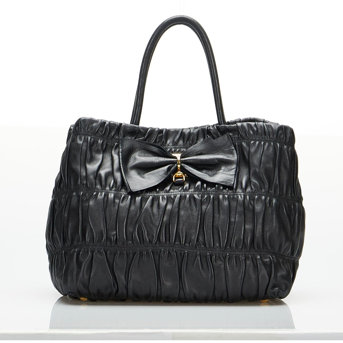 Prada Nappa Gaufre Bow Satchel (SHG-2L8Wjq)
