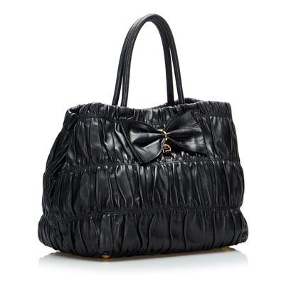 Prada Nappa Gaufre Bow Satchel (SHG-2L8Wjq)