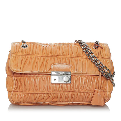 Prada Nappa Gaufre Sound Lock Crossbody Bag (SHG-30192)