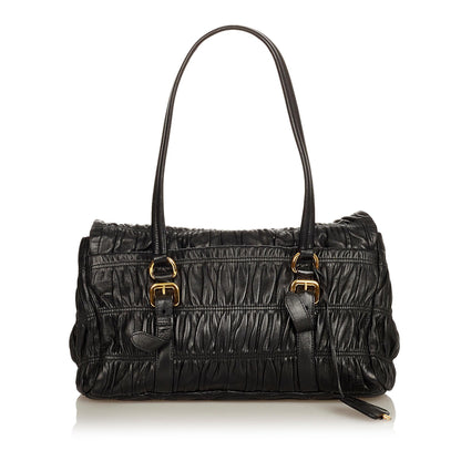 Prada Nappa Gaufre Sound Lock Handbag (SHG-26598)