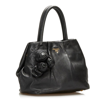 Prada Nappa Rose Leather Satchel (SHG-35414)
