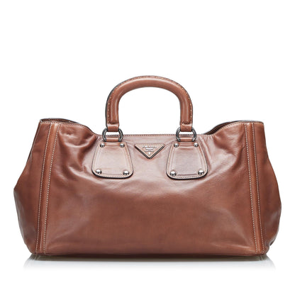 Prada Nocciolo Soft Satchel (SHG-pXsSYC)