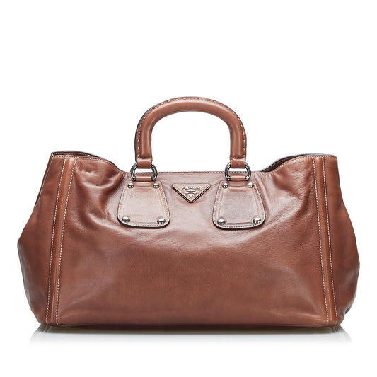 Prada Nocciolo Soft Satchel (SHG-pXsSYC)