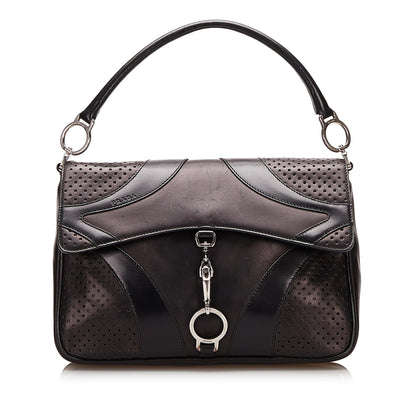 Prada Perforated Leather Top Handle Bag (SHG-35479)