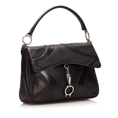 Prada Perforated Leather Top Handle Bag (SHG-35479)