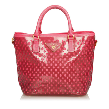 Prada Perforated Vinyl Satchel (SHG-25179)