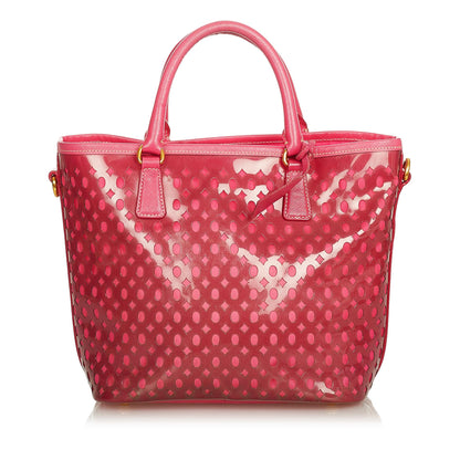 Prada Perforated Vinyl Satchel (SHG-JrJrcb)