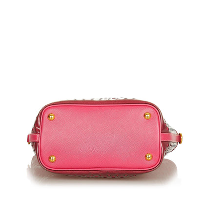 Prada Perforated Vinyl Satchel (SHG-JrJrcb)