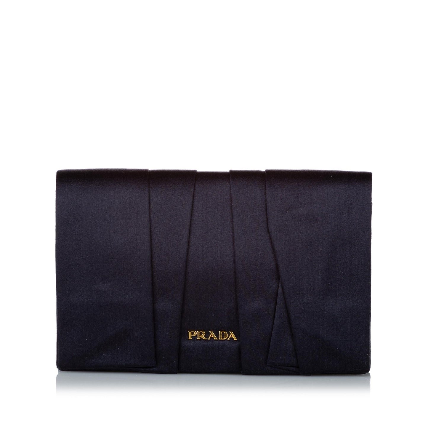 Prada Pleated Satin Clutch Bag (SHG-31019)