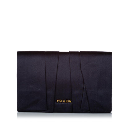 Prada Pleated Satin Clutch Bag (SHG-31019)