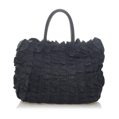 Prada Pleated Tessuto Tote Bag (SHG-33278)