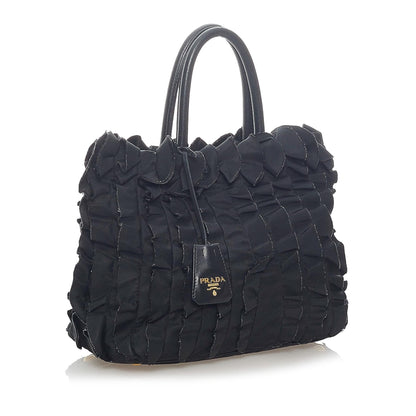 Prada Pleated Tessuto Tote Bag (SHG-33278)
