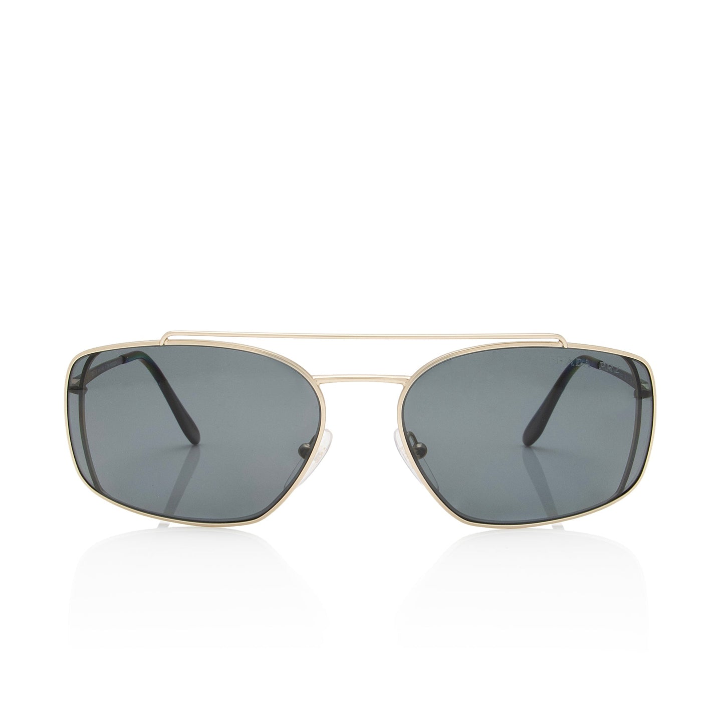 Prada Polarized Rectangular Aviator Sunglasses (SHF-IjJBqf)