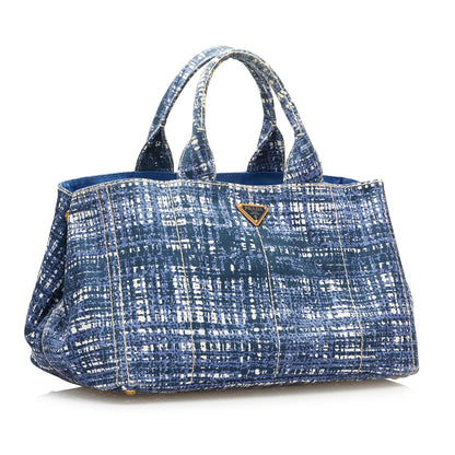 Prada Printed Canapa Handbag (SHG-G6BSFq)