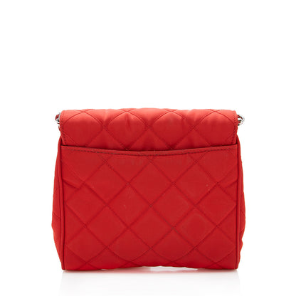 Prada Quilted Tessuto Chain Crossbody Bag (SHF-19678)