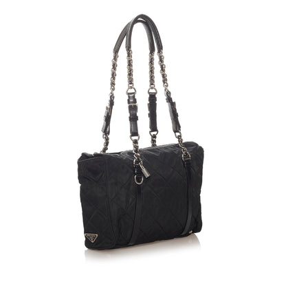 Prada Quilted Tessuto Chain Shoulder Bag (SHG-27691)