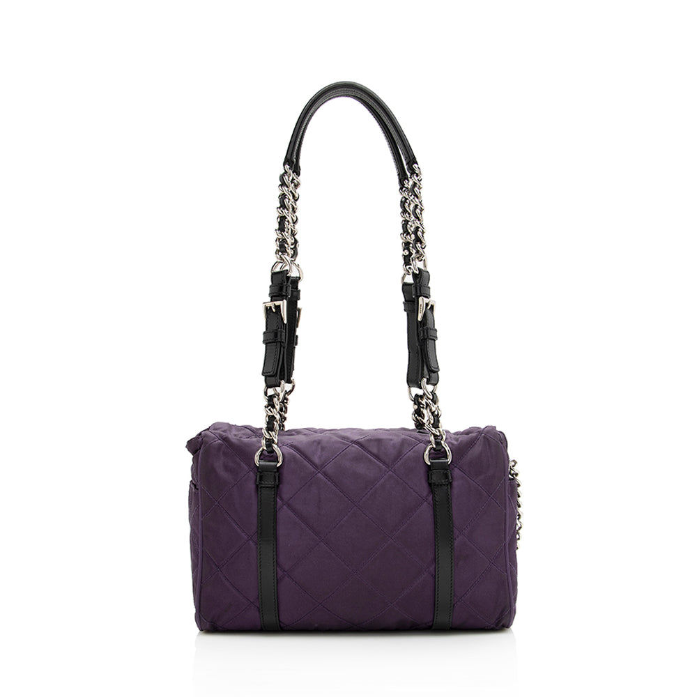Prada Quilted Tessuto Shoulder Bag (SHF-18583)