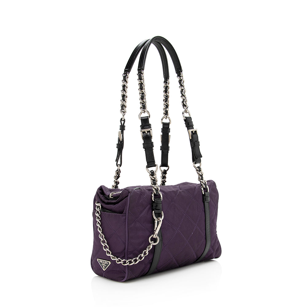 Prada Quilted Tessuto Shoulder Bag (SHF-18583)