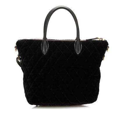 Prada Quilted Velvet Satchel (SHG-35934)