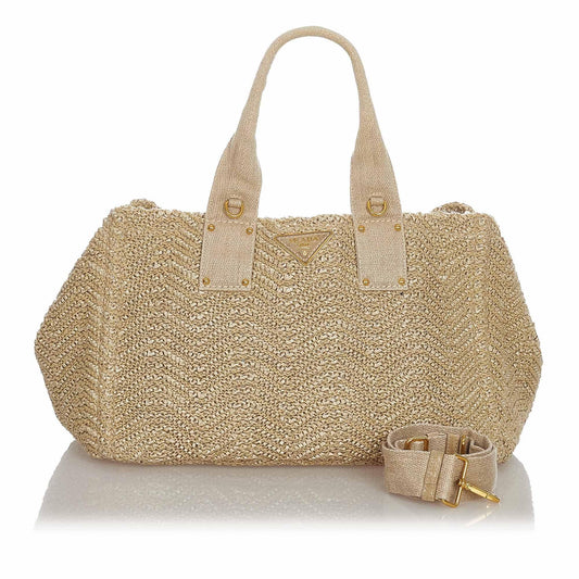 Prada Raffia Satchel (SHG-22890)