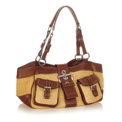 Prada Raffia Shoulder Bag (SHG-24968)
