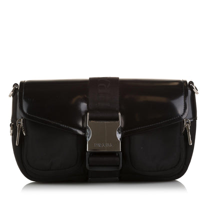 Prada Re Nylon Spazzolato Pocket Crossbody Bag (SHG-36812)