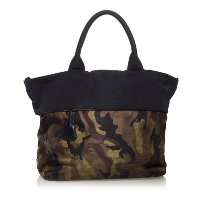 Prada Reversible Tessuto Camouflage Satchel (SHG-32230)
