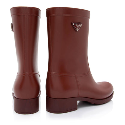 Prada Rubber Sport Mid-Calf Rain Boots - Size 8 / 38 (SHF-4uVhGo)