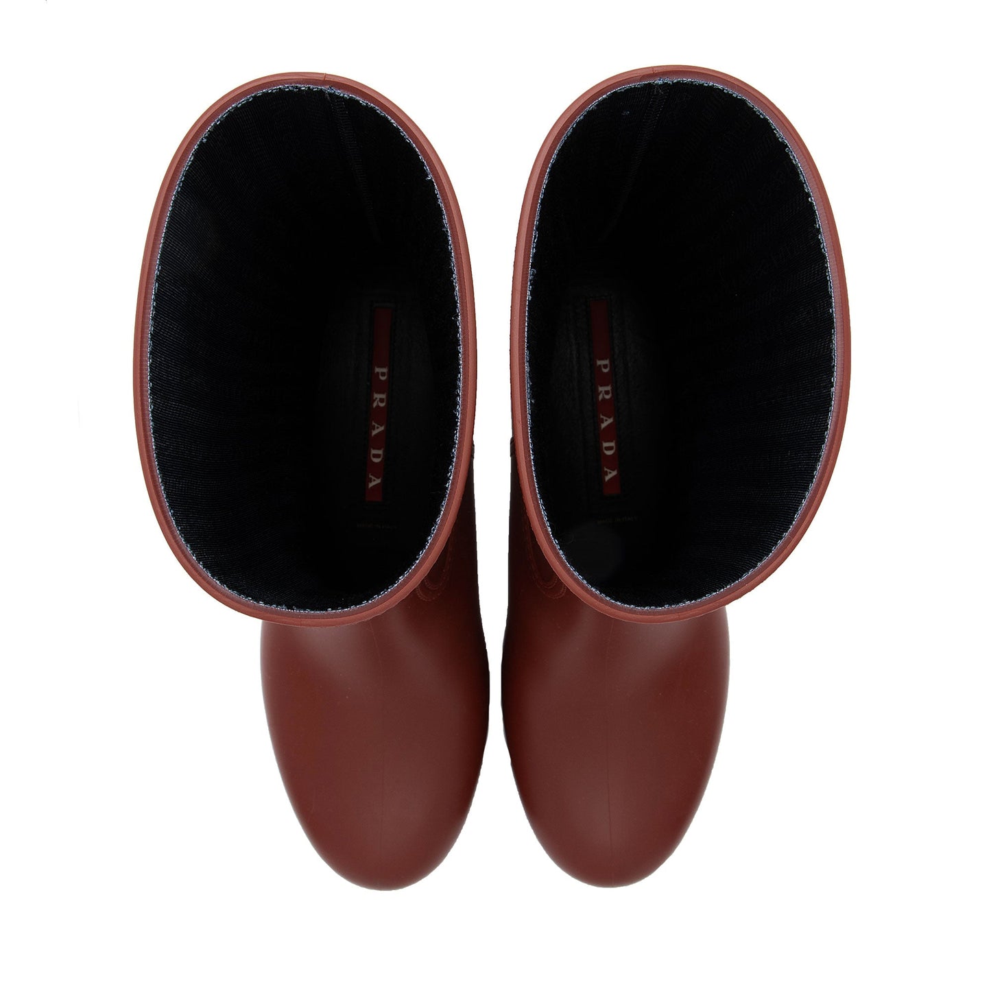 Prada Rubber Sport Mid-Calf Rain Boots - Size 8 / 38 (SHF-4uVhGo)