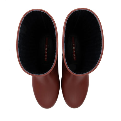 Prada Rubber Sport Mid-Calf Rain Boots - Size 8 / 38 (SHF-4uVhGo)