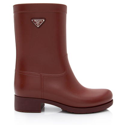 Prada Rubber Sport Mid-Calf Rain Boots - Size 8 / 38 (SHF-4uVhGo)