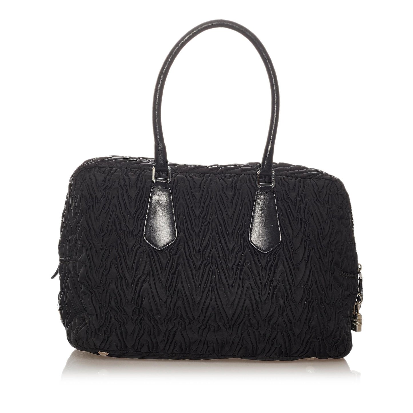 Prada Ruffled Tessuto Handbag (SHG-27414)