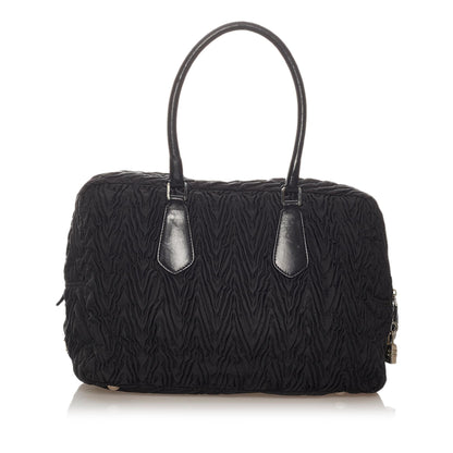 Prada Ruffled Tessuto Handbag (SHG-27414)