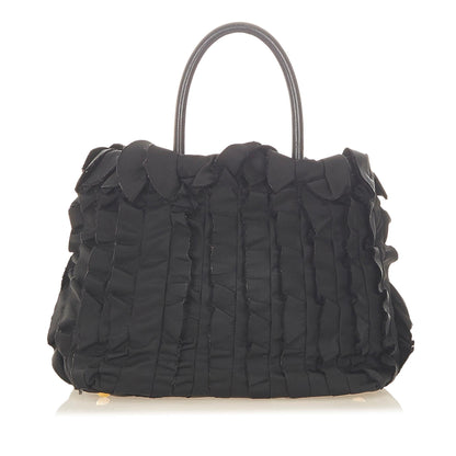 Prada Ruffled Tessuto Tote Bag (SHG-31505)