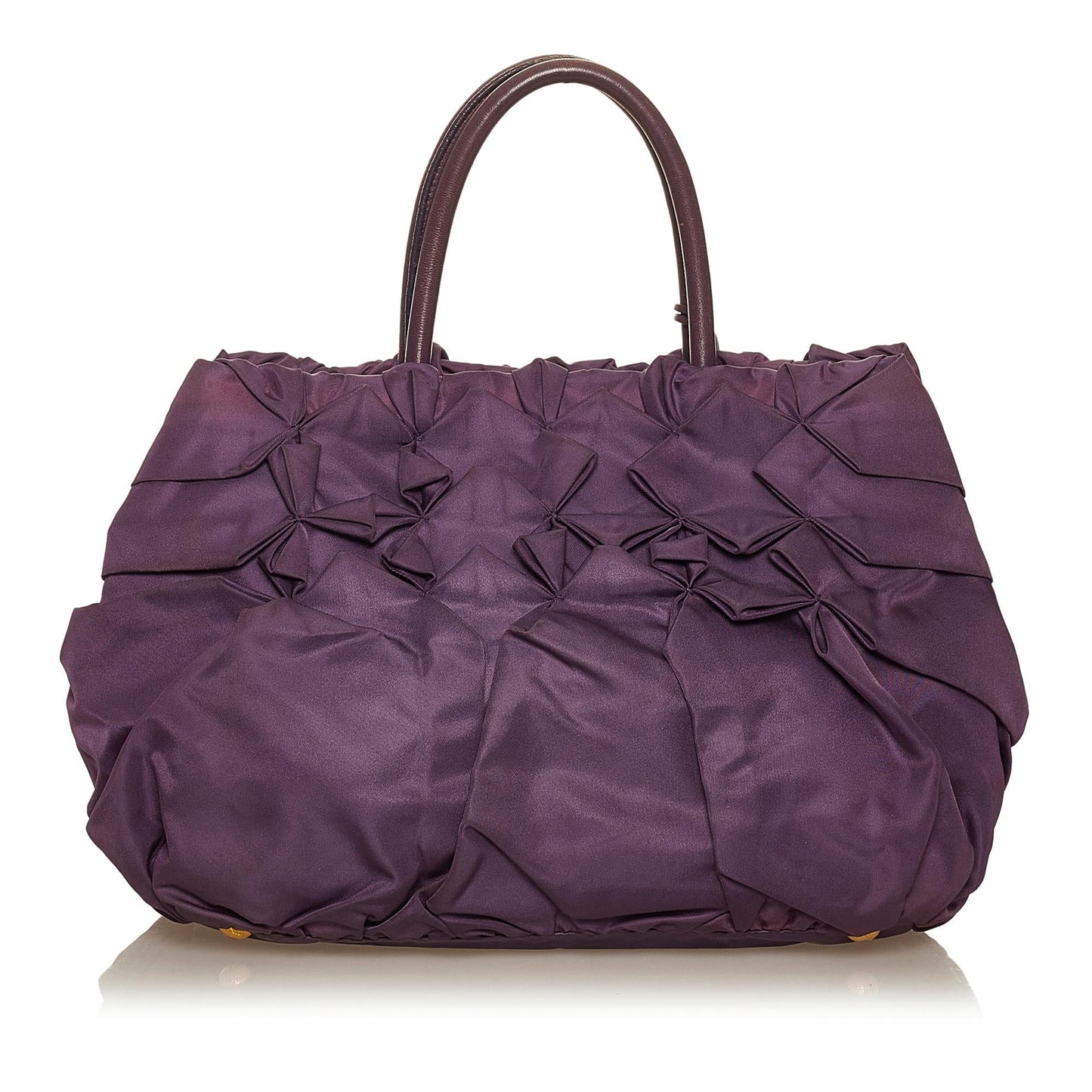 Prada Ruffled Tessuto Tote Bag (SHG-29363)