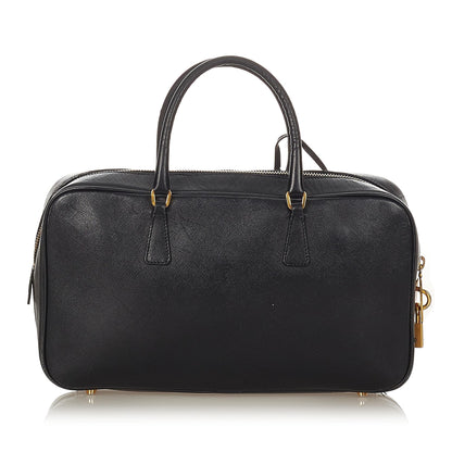 Prada Saffiano Bauletto Handbag (SHG-23263)