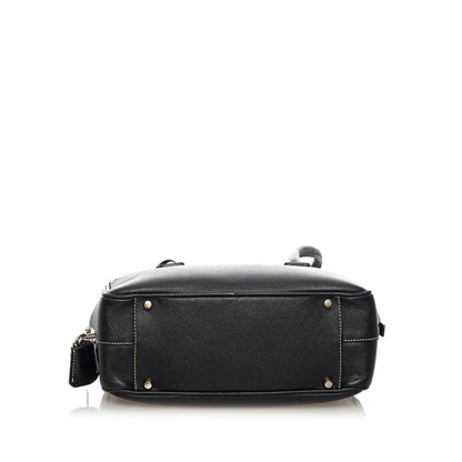 Prada Saffiano Bauletto Handbag (SHG-29373)