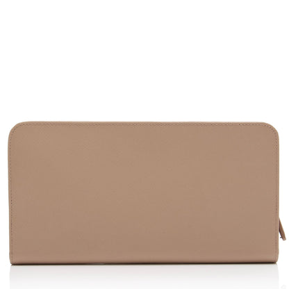 Prada Saffiano Leather Zip Around Wallet (SHF-EDyRrc)