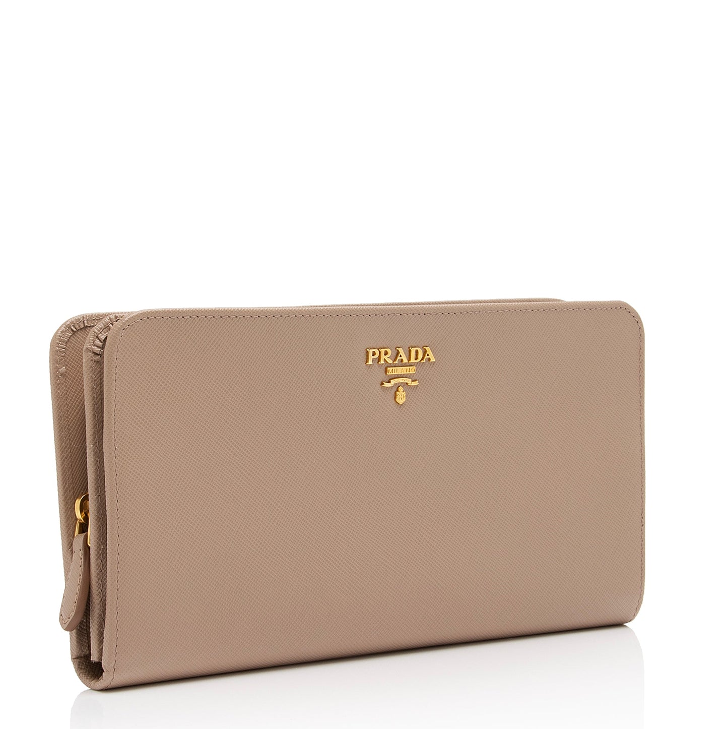 Prada Saffiano Leather Zip Around Wallet (SHF-EDyRrc)