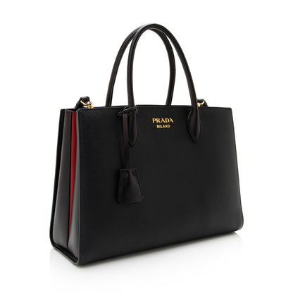Prada Saffiano Cuir City Bibliotheque Large Tote (SHF-22478)