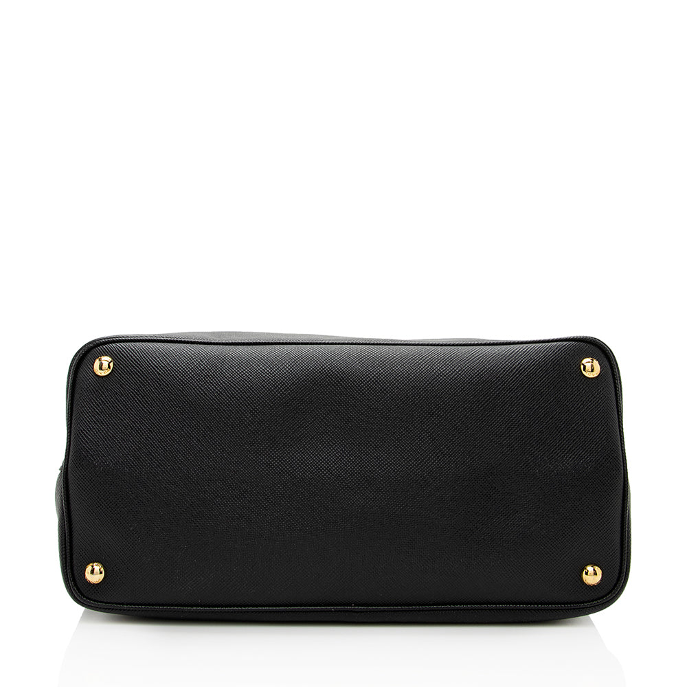 Prada Saffiano Cuir Double Handle Medium Tote (SHF-18953)